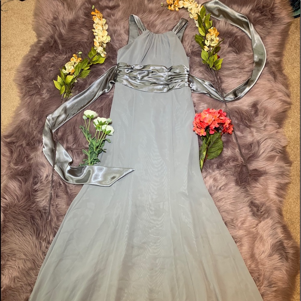 David’s Bridal Bridesmaid dress Grey